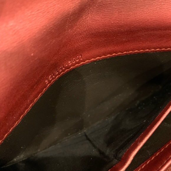 Gucci Red Lovely Heart Guccissima Long Wallet Sku#85603(Gently used,color fading - Picture 10 of 16